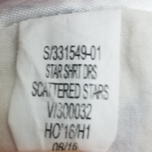 White w "Scattered Stars" dress- please read - Picture 4 of 7